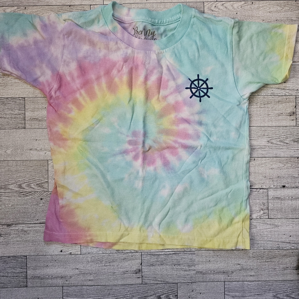 Benny&Belle Girls Size 5 NWOT Tie-Dye Short Sleeve Tee 100% Cotton